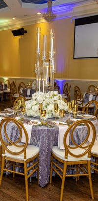 Image 1 of Clear 10 arms candle holders . Good for wedding  For rent only 