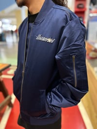 Image 3 of Mitchell & Ness lightweight satin bomber