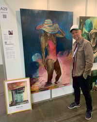 Image 4 of Painting / maleri / "Et øjeblik X" / 120x180 cm