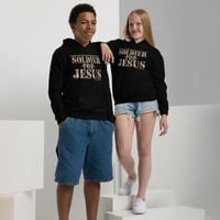 Image 1 of Soldier For Jesus Dark Youth heavy blend hoodie