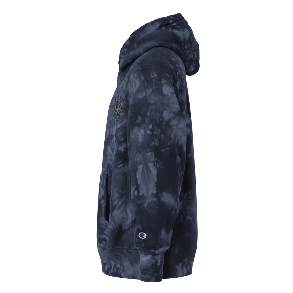 Embroidered tie-dye style hoodies