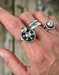 Image 1 of Funky Silver Ball Ring 