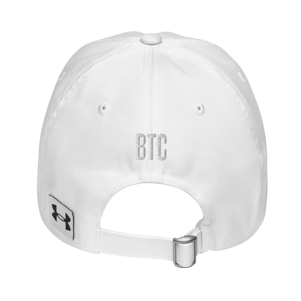 The Bitcoin • White • Under Armour® dad hat