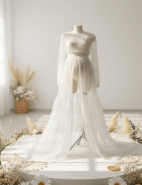 Image 1 of photography dress - Hannah - size S-M - ecru - photo props
