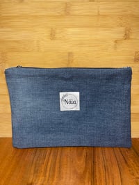 Image 1 of Pochette jeans maille bleue 