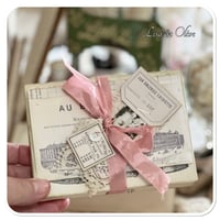 Image 3 of French Ephemera Box of lace samples and a lace sample snippet book