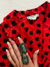 70s CELINE silk gambler blouse