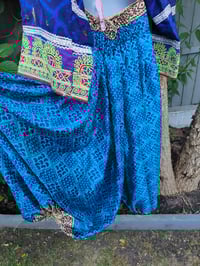 Image 4 of Milan hareem trousers with matching head scarf - Blue upto 14 uk