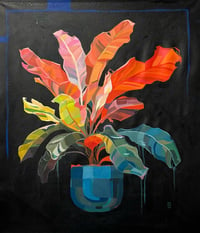 Image 1 of Dark Bloom - 26x30" Acrylic On Canvas