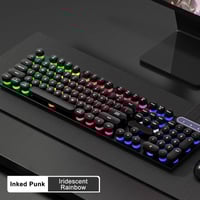 Image 5 of Wired 104-Key Backlit Gaming Keyboard for Esports