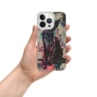 Image 22 of Colorful Watercolor Paint Splatters Black Cat Clear Case for iPhone®