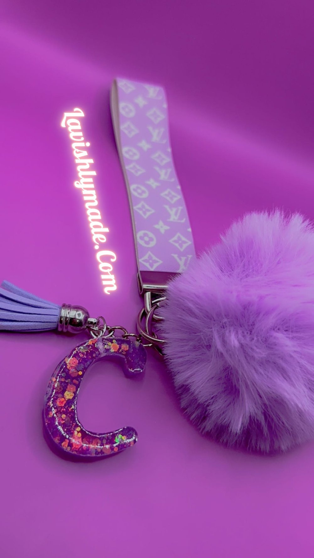 Image of Lavender LV Keychain 💜