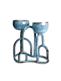 Image 1 of Speckled Blue Arches - Double Planter