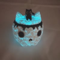 Image 8 of Glow In Dark Kitten Skull Mini Jewelry Box white gold version