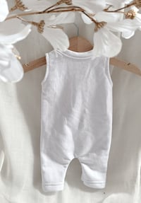 Image 2 of Newborn boy onesie for photoshoot | Jeremy | white