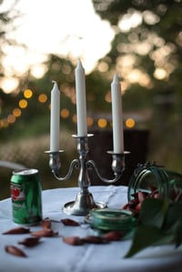 Image 1 of Kerzenständer, dreiflammig, Zinn, portugiesisch