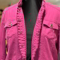 Image 4 of Rose Floral Denim Duster