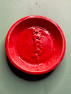Red Embossed Cuban Link Jewely Dish