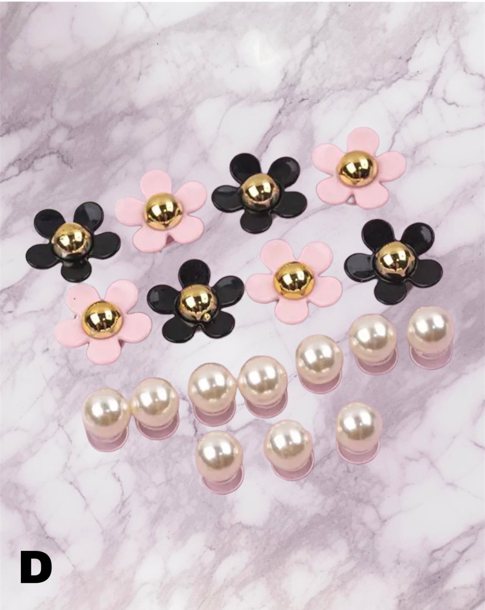Image of Pearls & Flowers Tote Charms (18pc)