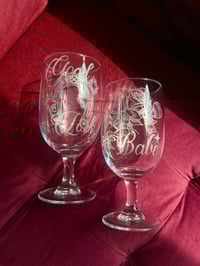 Image 1 of Good Luck Babe Wine Glasses
