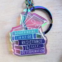 Image 1 of Bookbinding Resistance Keychain
