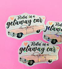 Image 3 of Getaway Car Glitter Sticker