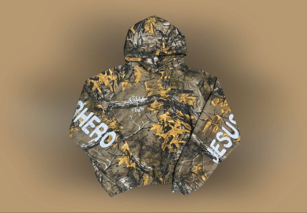 Camo “Jesus Christ is my Superhero” Hoodie