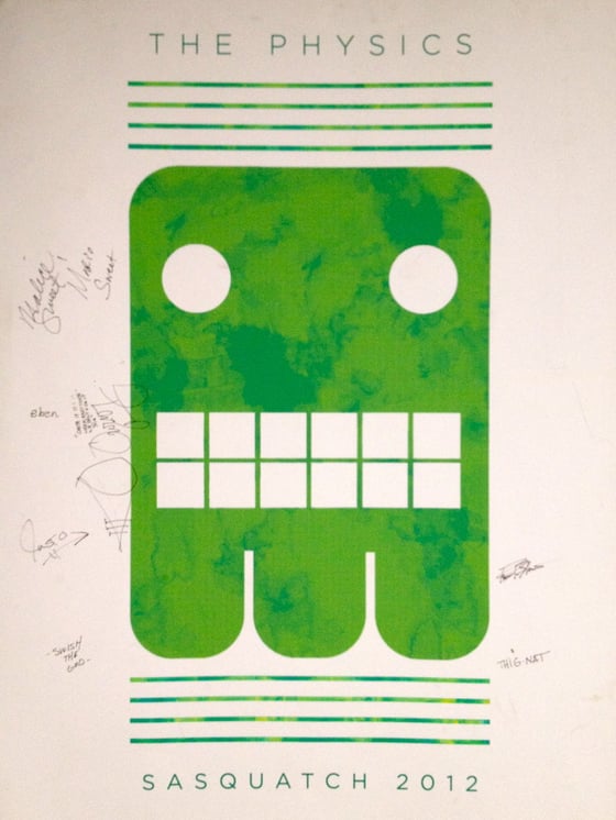 Image of Autographed SASQUATCH 2012 poster