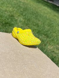Image 2 of Yellow Bedazzled, Croc Keychain 