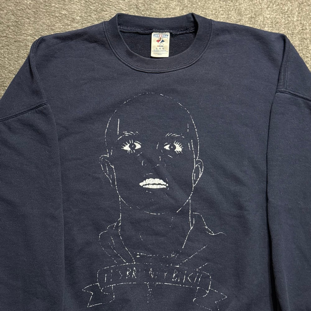 Image of 2000s Britney Spears Bald Humor Graphic Crewneck (XL)