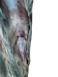 Image 8 of M 100% Cotton Short T-Shirt Dress with Pockets in Stormy Sky Spiral Ice Dye