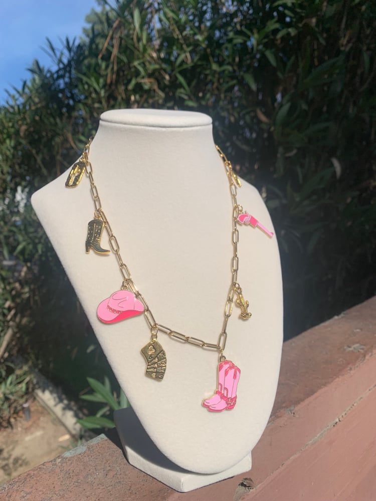 Image of Pink Pony Club Charm Necklace