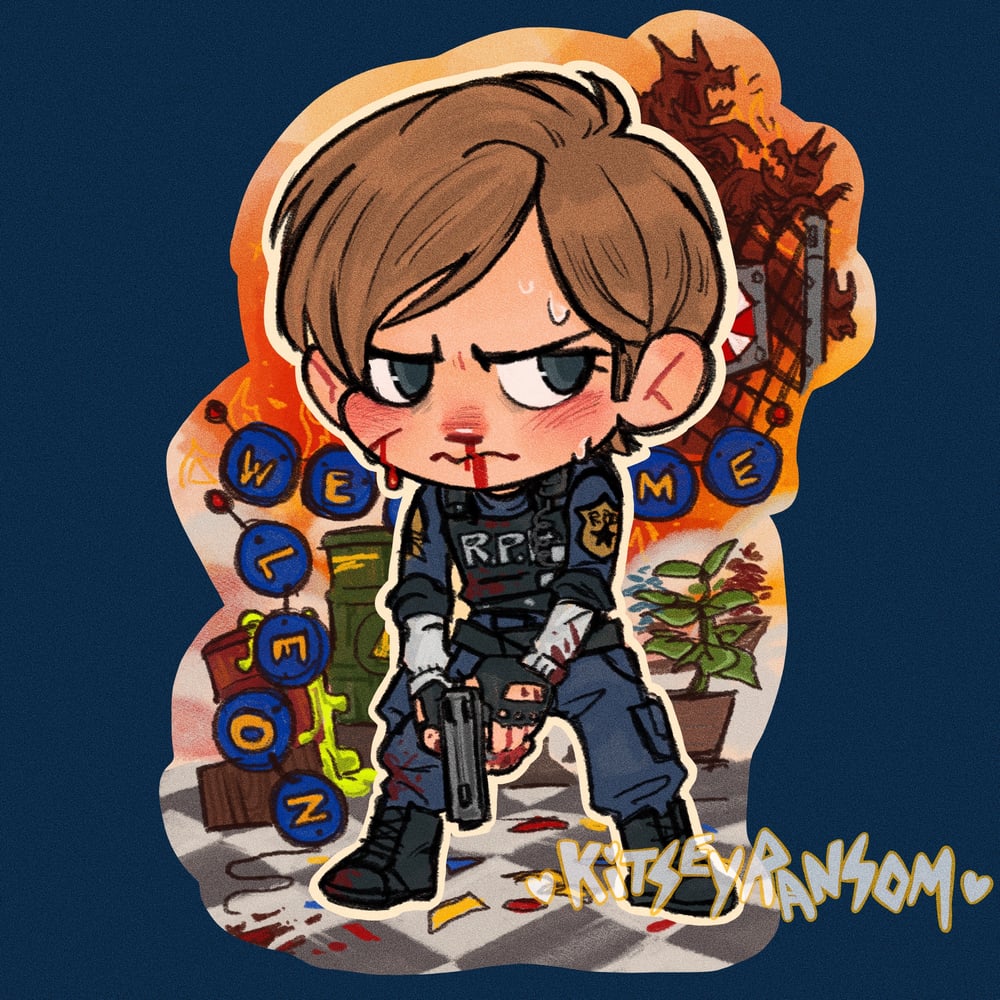 PREORDER LISTING: Leon Kennedy RE2 & RE4 Double Sided 3 IN CHARM