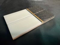 Image 2 of Brass Carbon Fiber & White Faux Ivory Knife Scales