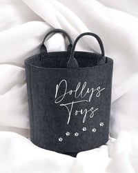Image 3 of personalised felt storage trug