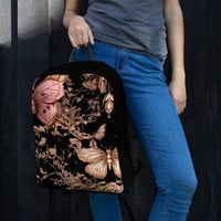 Image 3 of Dark Rose Gold Butterfly Design Goth Inspired Backpack