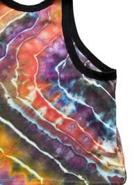 Image 6 of 4X PLUS Ladies Fitted Knit Contrast Tank in Bold Geode Ice Dye