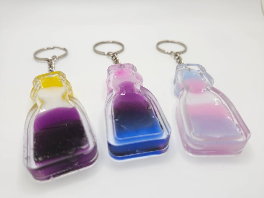 Image of Queer Soda Bottle Keychains | Queer Pride Collection 