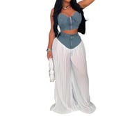 Denim Dream Pleated Set