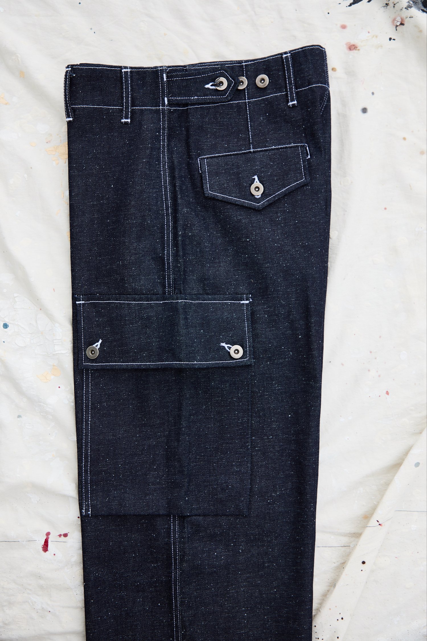 Image of Konin pant- speckle (12 oz Indigo)