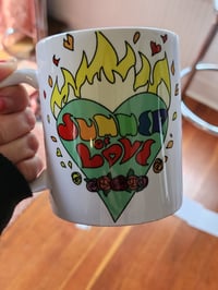 Image 2 of Summer of Love Sacred Heart 11 ounce mug 