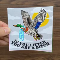 “If You Litter” Duck Sticker
