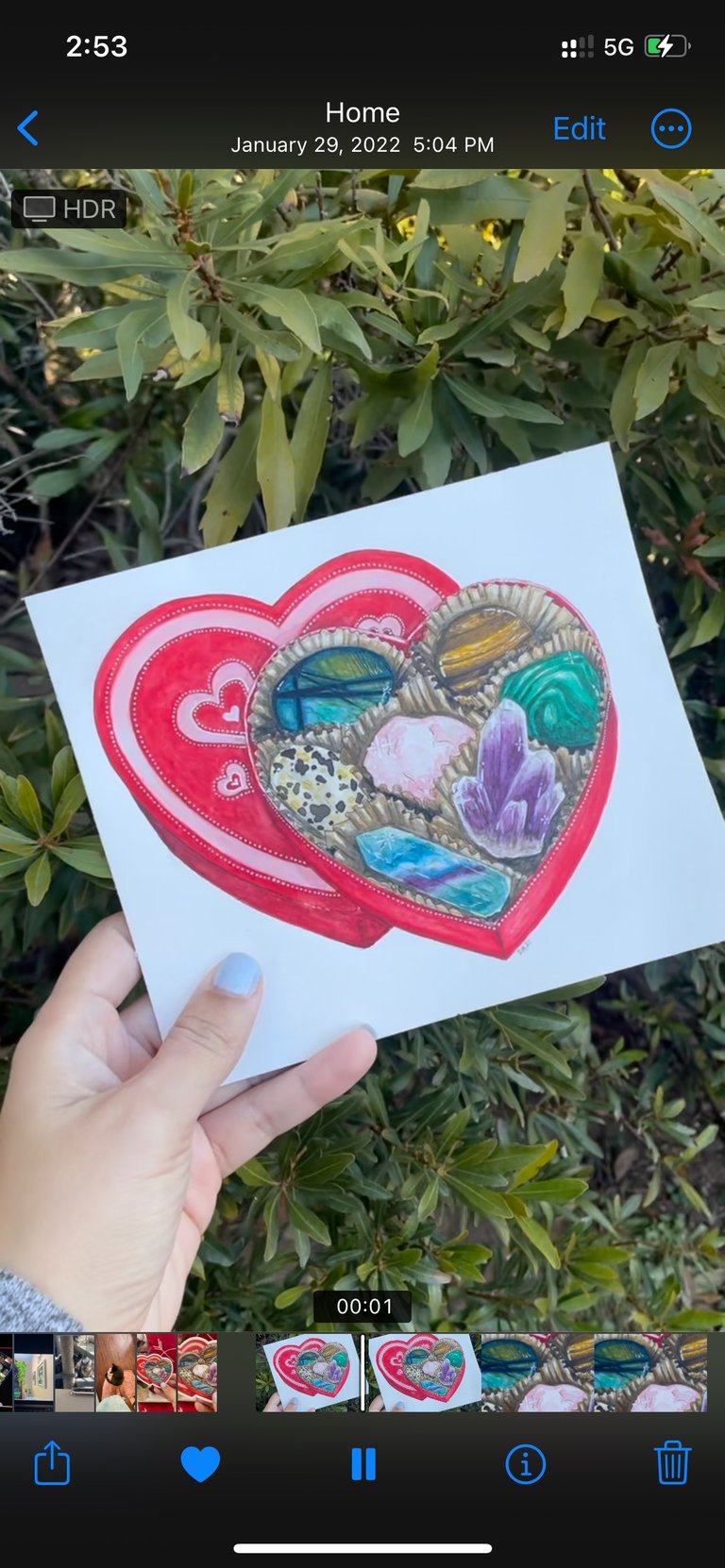 Crystal Heart Sticker Image 2