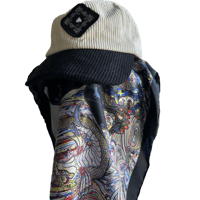 Image 3 of Black/Cream Corduroy Hat