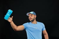 Image 1 of Sky Blue Box Logo Training Tee