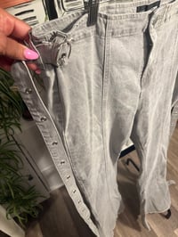 Image 2 of Fashion nova gray denim jeans 