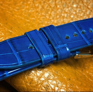 Image of Mykonos Blue Alligator Classic Watch Strap