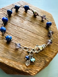 Image 8 of lapis and iolite charm bracelet