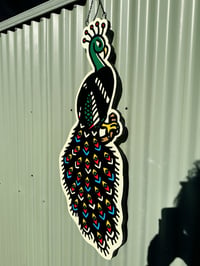 Image 3 of Peacock Woodcut