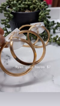 Image 2 of Gold hoops PICK INSIDE